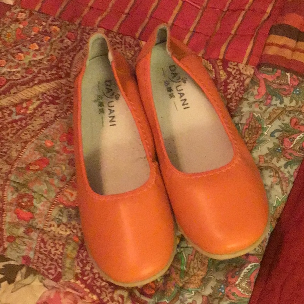 Orange Ladies flats